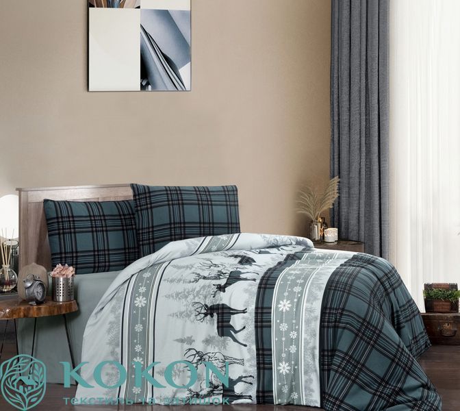 Постільна білизна First Choice Flanel Happiness Green 0129 фото