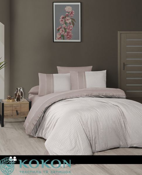 Постельное белье First Choice Deluxe Satin Chackers Duet Champagne&Powder 0089 фото