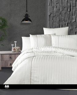 Постільна білизна First Choice Deluxe Satin Modalife White 0073 фото