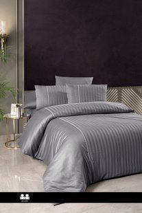 Постільна білизна First Choice Deluxe Satin Dark Series Modalife Quicksilver 0108 фото