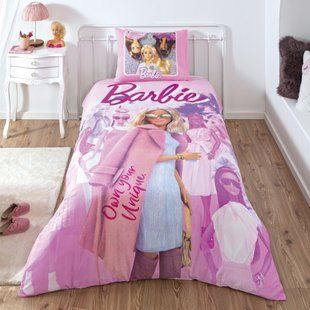 Постельное белье TAC Disney 160&times;220 см Barbie Pink Power 1371 фото