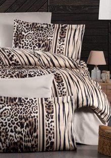 Постельное белье First Choice Cotton Satin Leopard Brown 1097 фото