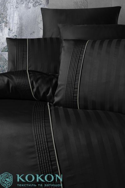 Постільна білизна First Choice Deluxe Satin Dark Series Modalife Black 0115 фото