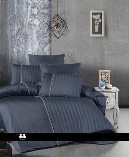 Постільна білизна First Choice Deluxe Satin Dark Series Modalife Denim 0116 фото