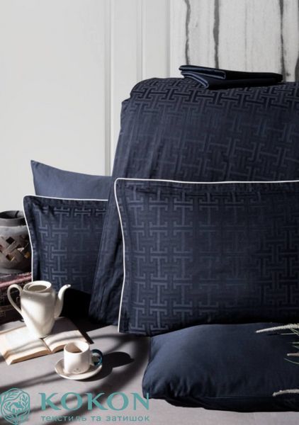 Постельное белье La Romano Premium Satin Rodel Navy Blue семейный 2039 фото